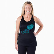 Women's Racerback Performance Tank Top - Winged Foot Inspirational Words