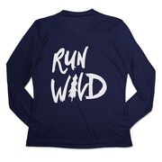 Women's Long Sleeve Tech Tee - Run Wild Sketch