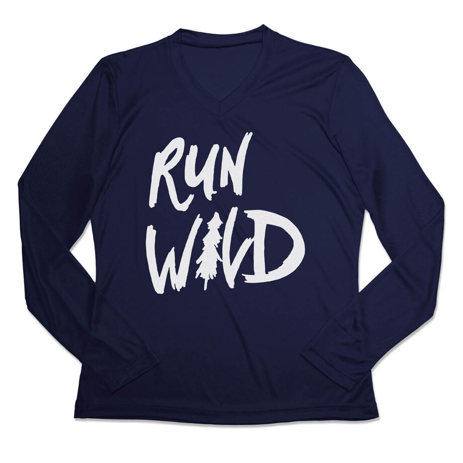 Women's Long Sleeve Tech Tee - Run Wild Sketch