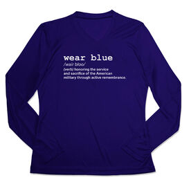 Women's Long Sleeve Tech Tee - wear blue Definition
