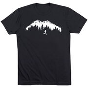 Running Short Sleeve T-Shirt - Trail Runner in the Mountains