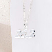 Sterling Silver 26.2 Marathon Necklace