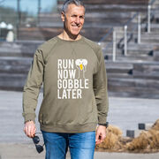 Running Raglan Crew Neck Pullover - Run Now Gobble Later (Bold)