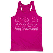 Women's Racerback Performance Tank Top - Marathoner 26.2 Miles 