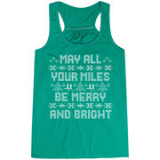 Flowy Racerback Tank Top -  May All Your Miles Be Merry and Bright