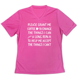 Women's Short Sleeve Tech Tee - Please Grant Me Coffee