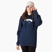 Statement Fleece Hoodie - Trail Runner in the Mountains