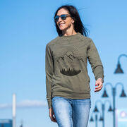 Running Raglan Crew Neck Pullover - Life's Long Run Long (Mountains)