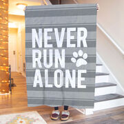 Running Premium Blanket - Never Run Alone (Bold)