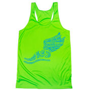 Women's Racerback Performance Tank Top - Winged Foot Inspirational Words