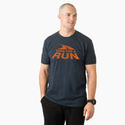Running Short Sleeve T-Shirt - Gone For a Run Logo (Orange) 