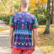 Running Short Sleeve Performance Tee - Christmas Ugly Sweater