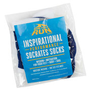 Socrates&reg; Woven Performance Socks 26.2 You've Got This! (Navy)