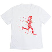 Women's Short Sleeve Tech Tee - Heartfelt Runner Girl