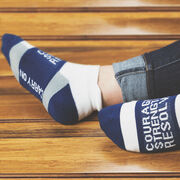 Socrates&reg; Woven Performance Socks Courage Strength (Navy)