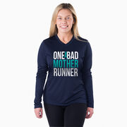 Women's Long Sleeve Tech Tee - One Bad Mother Runner (Bold)