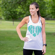 Women's Racerback Performance Tank Top - Love The Run