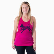 Women's Racerback Performance Tank Top - I'd Rather Be Running with My Dog