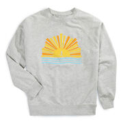 Running Raglan Crew Neck Pullover - Here Comes The Sun