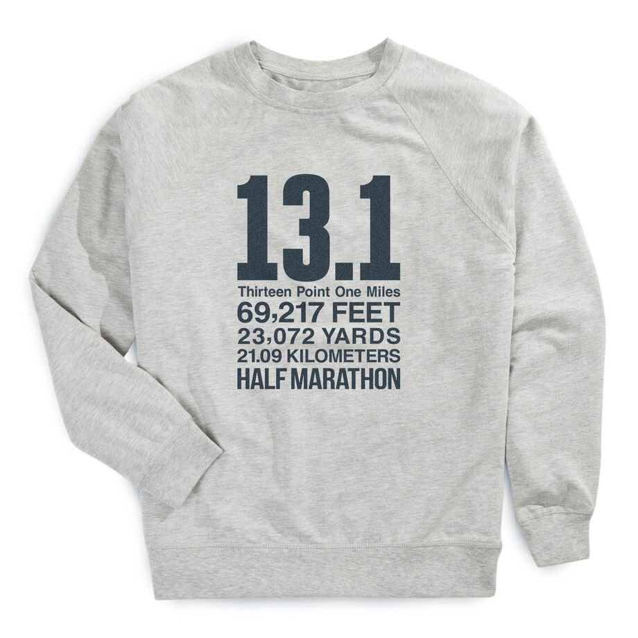 Running Raglan Crew Neck Pullover - 13.1 Math Miles