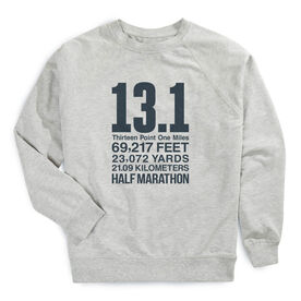 Running Raglan Crew Neck Sweatshirt - 13.1 Math Miles