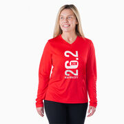 Women's Long Sleeve Tech Tee - New York City 26.2 Vertical