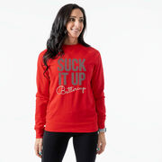 Running Raglan Crew Neck Pullover - Suck It Up Buttercup