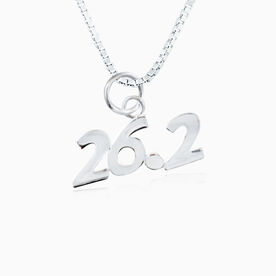 Sterling Silver 26.2 Marathon Necklace