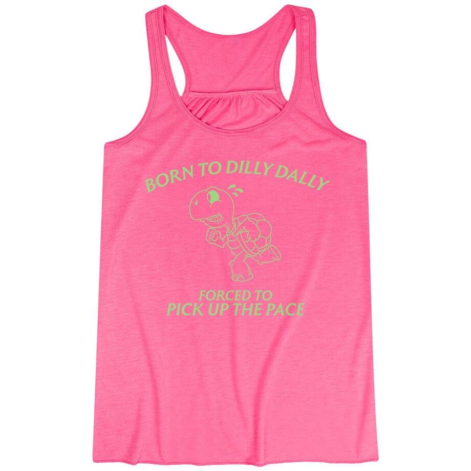 Flowy Racerback Tank Top - Born to Dilly Dally