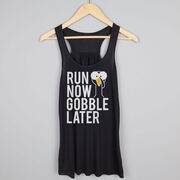 Flowy Racerback Tank Top - Run Now Gobble Later (Bold)