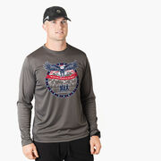 Men's Running Long Sleeve Performance Tee - We Run Free Because Of The Brave