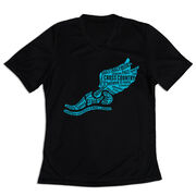 Women's Short Sleeve Tech Tee - Winged Foot Inspirational Words