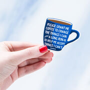 Running Sticker - Please Grant Me Coffee