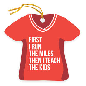 Running Ornament - Then I Teach The Kids Shirt