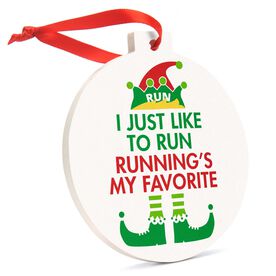 Running Round Ceramic Ornament - Running's My Favorite