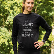 Running Raglan Crew Neck Pullover - Miles of Friendship Mantra