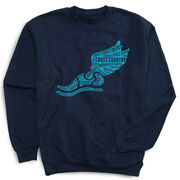 Cross Country Crewneck Sweatshirt - Winged Foot Inspirational Words