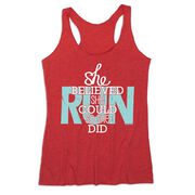 Women's Everyday Tank Top - She Believed She Could So She Did