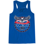 Flowy Racerback Tank Top - We Run Free Because Of The Brave