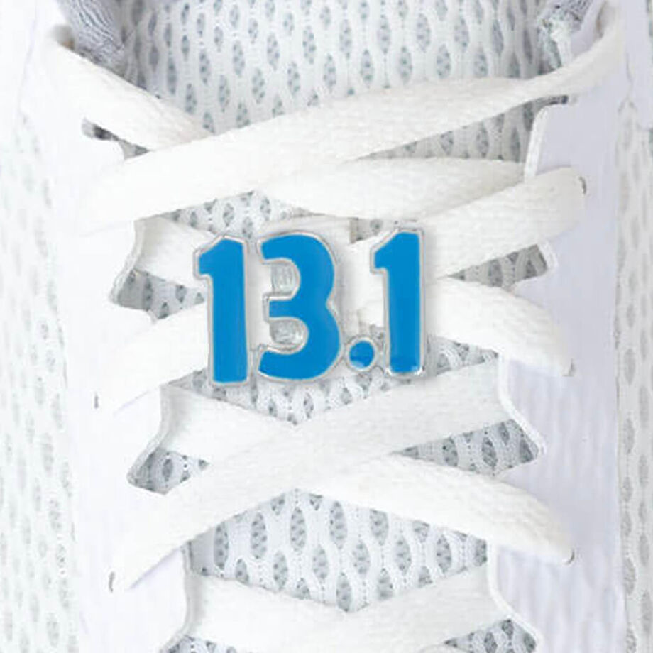 LaceBLING Shoelace Charm - 13.1 Half Marathon (Blue)