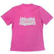 Women's Short Sleeve Tech Tee - Into the Forest I Must Go Running