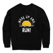 Running Raglan Crew Neck Pullover - Wake Up And Run