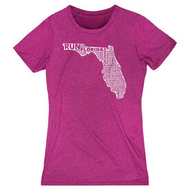 Women's Everyday Runners Tee Florida State Runner [Lush Berry/Adult Large] - SS
