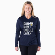 Women's Long Sleeve Tech Tee - Run Now Gobble Later (Bold)