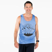 Men's Running Performance Tank Top - Life's Short Run Long (Mountains)