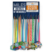 Running Large Hooked on Medals and Bib Hanger - Miles and Miles of Memories