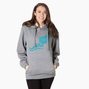 Statement Fleece Hoodie -  Winged Foot Inspirational Words