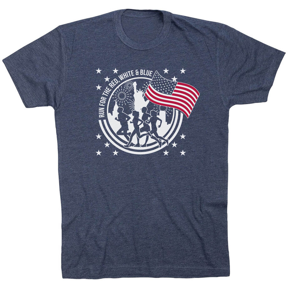 Running Short Sleeve T-Shirt - Run For The Red, White & Blue