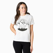 Running Short Sleeve T-Shirt - Life's Short Run Long (Mountains)