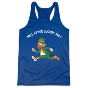 Women's Racerback Performance Tank Top - Mile After Luckin Mile